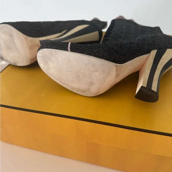 FENDI
Black Knit Fabric Sock Boot Size 10/40 - Picture 4 of 11